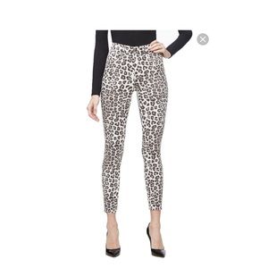 Good American Good Waist crop Leopard Jeans